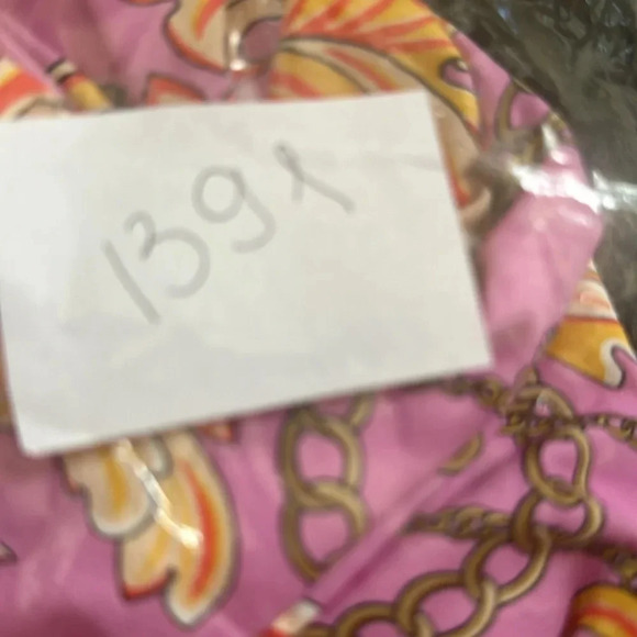 Carmen Marc Valvo Women's Pink Chain One-Piece Swimsuit Size 12 - Picture 5 of 6